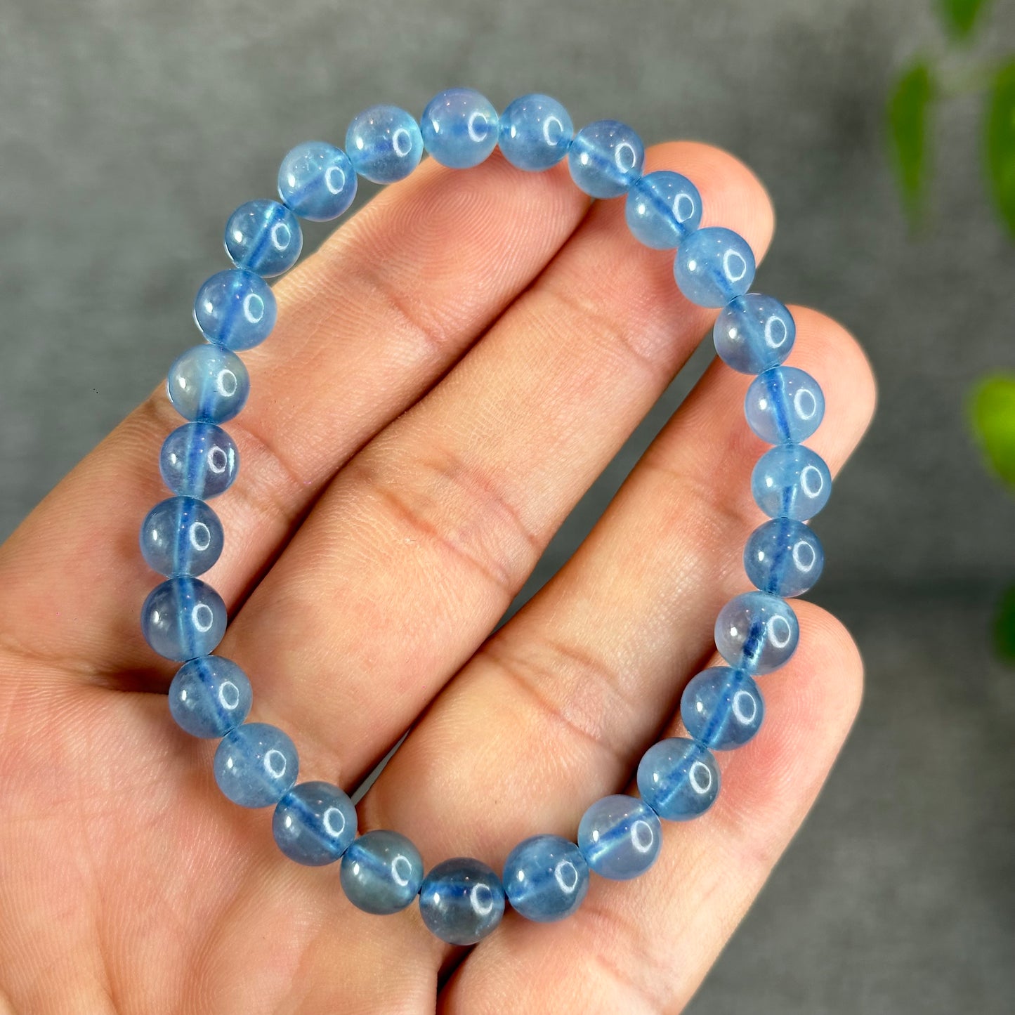 Natural Aquamarine Bracelet Size 7.2 mm