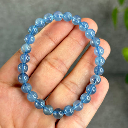 Natural Aquamarine Bracelet Size 7.2 mm