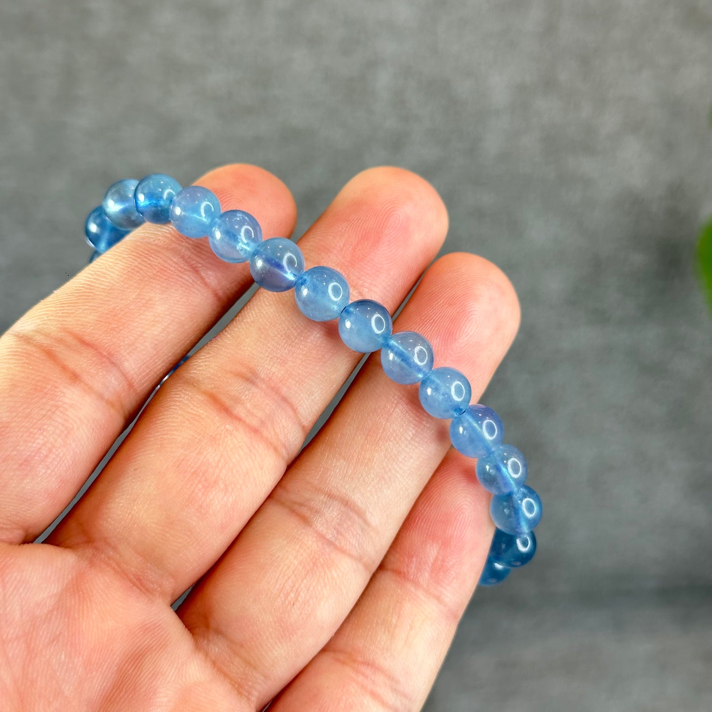 Natural Aquamarine Bracelet Size 7.2 mm