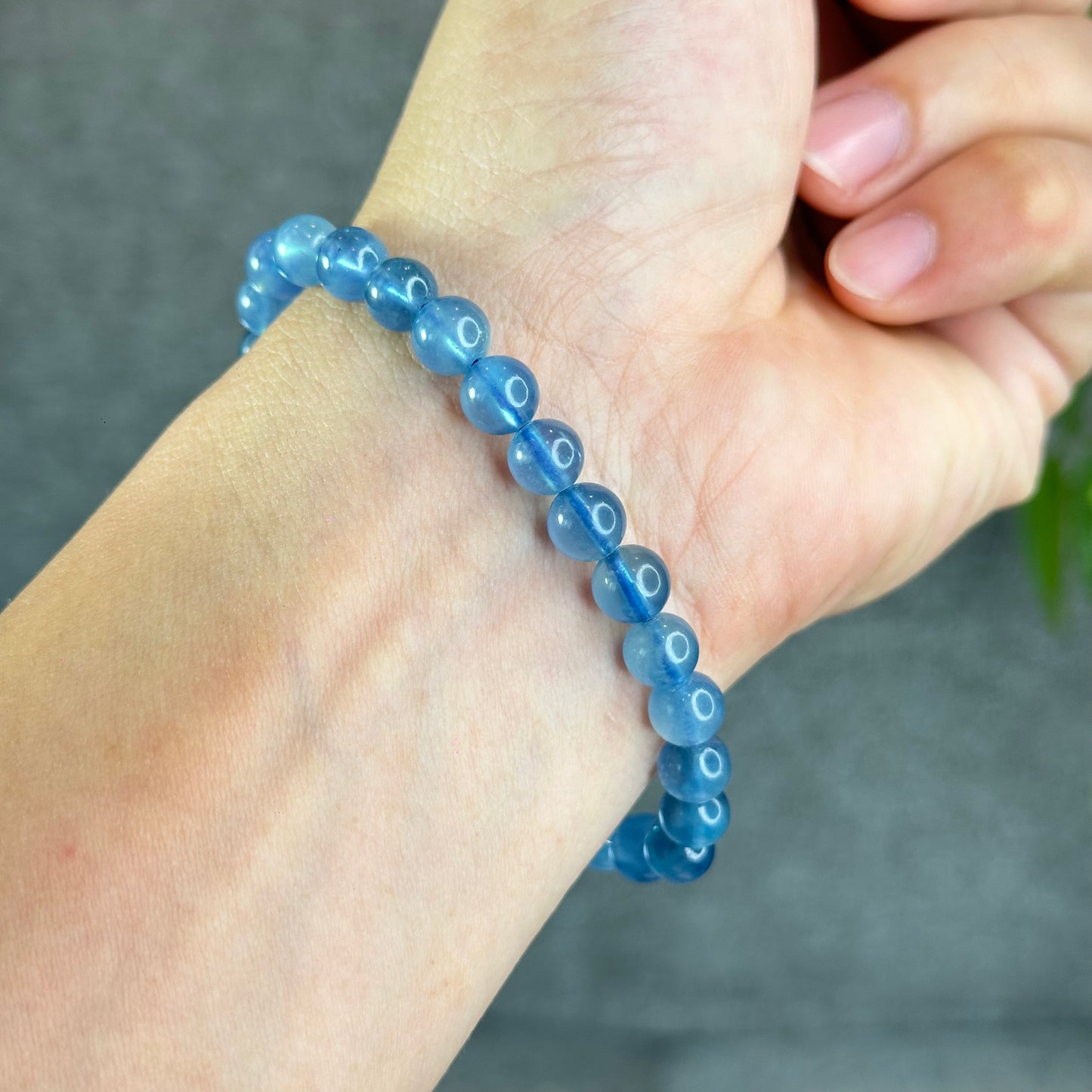 Natural Aquamarine Bracelet Size 7.2 mm