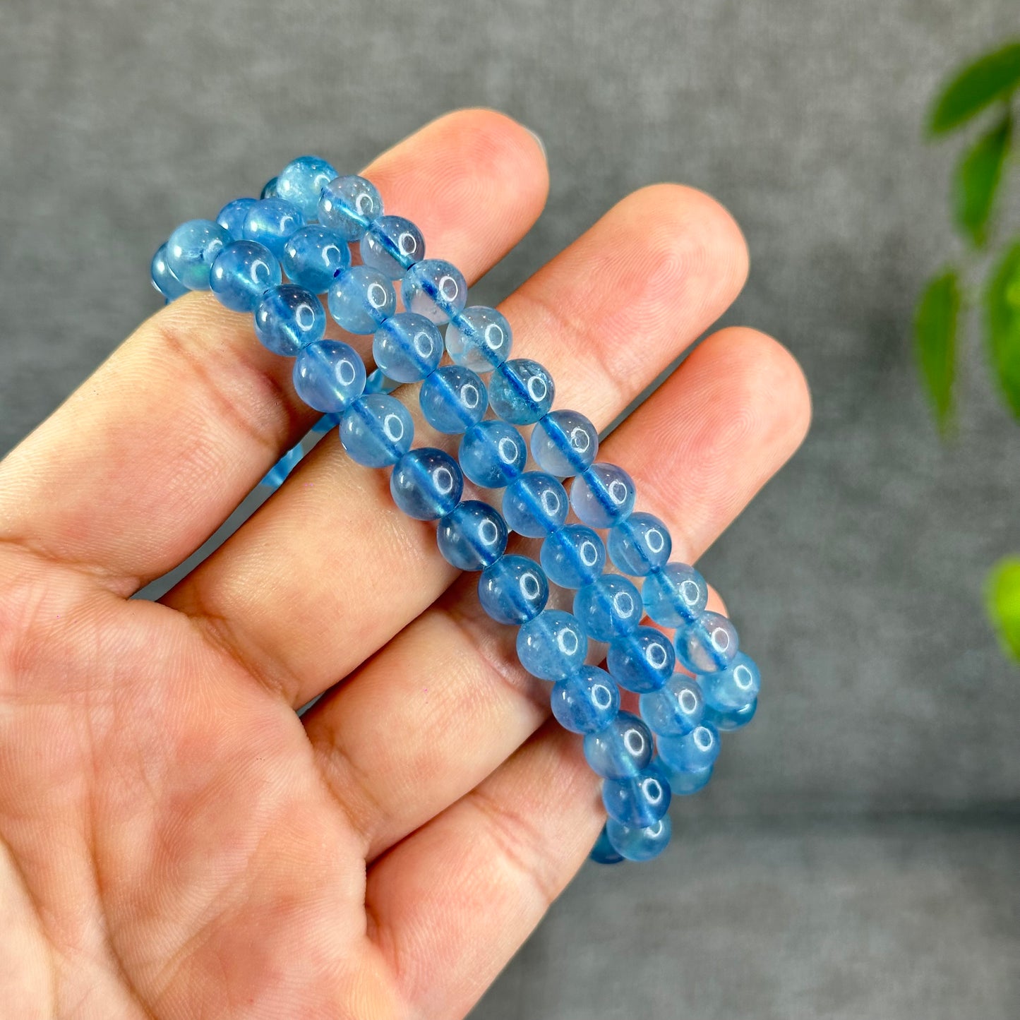Natural Aquamarine Bracelet Size 7.2 mm