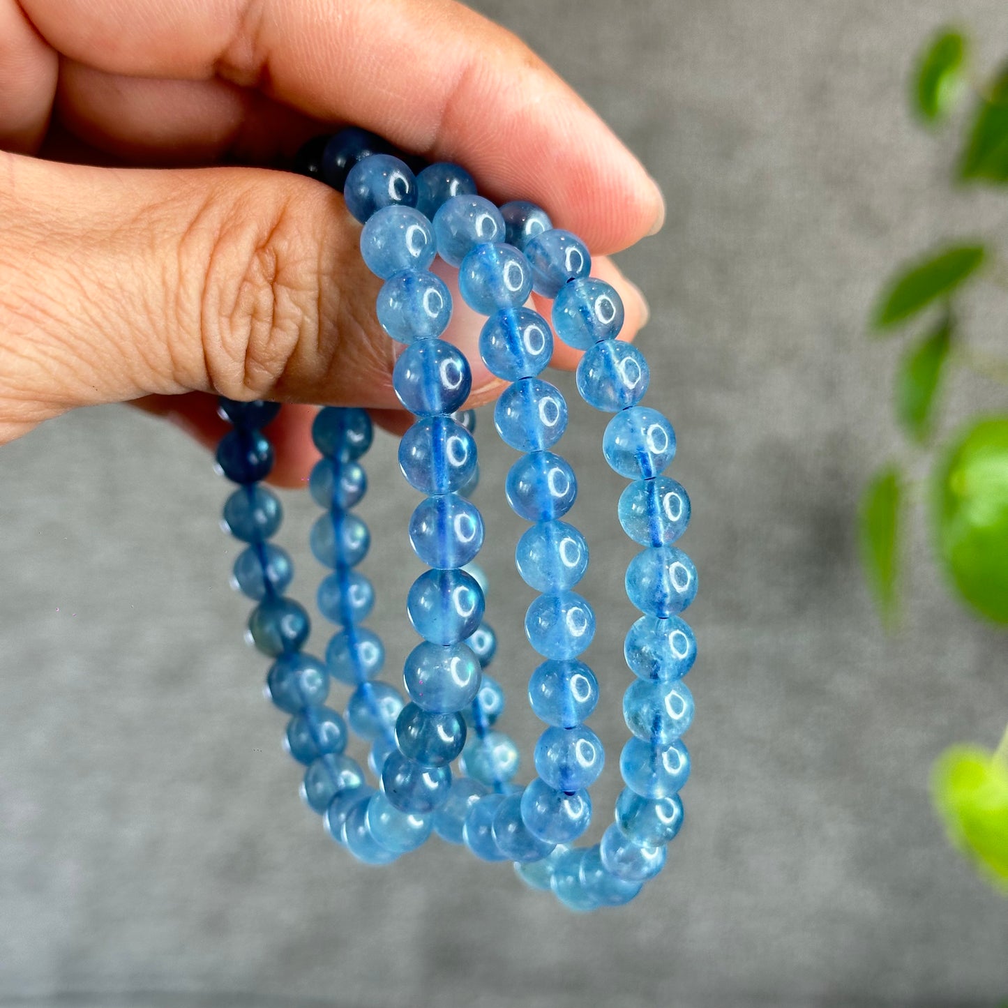 Natural Aquamarine Bracelet Size 7.2 mm