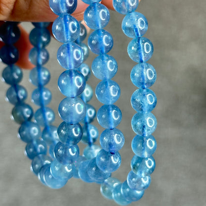 Natural Aquamarine Bracelet Size 7.2 mm