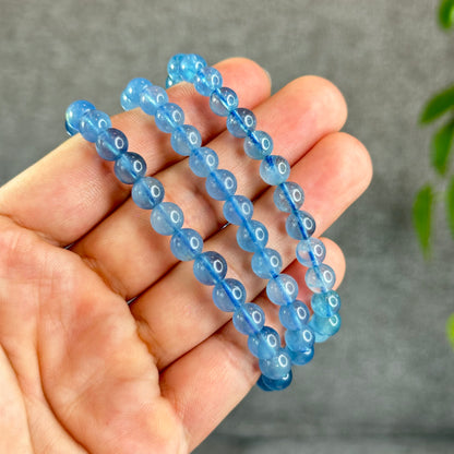 Natural Aquamarine Bracelet Size 7.2 mm