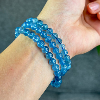 Natural Aquamarine Bracelet Size 7.2 mm