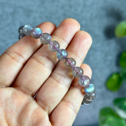 Pink Labradorite Bracelet Size 8.5 mm