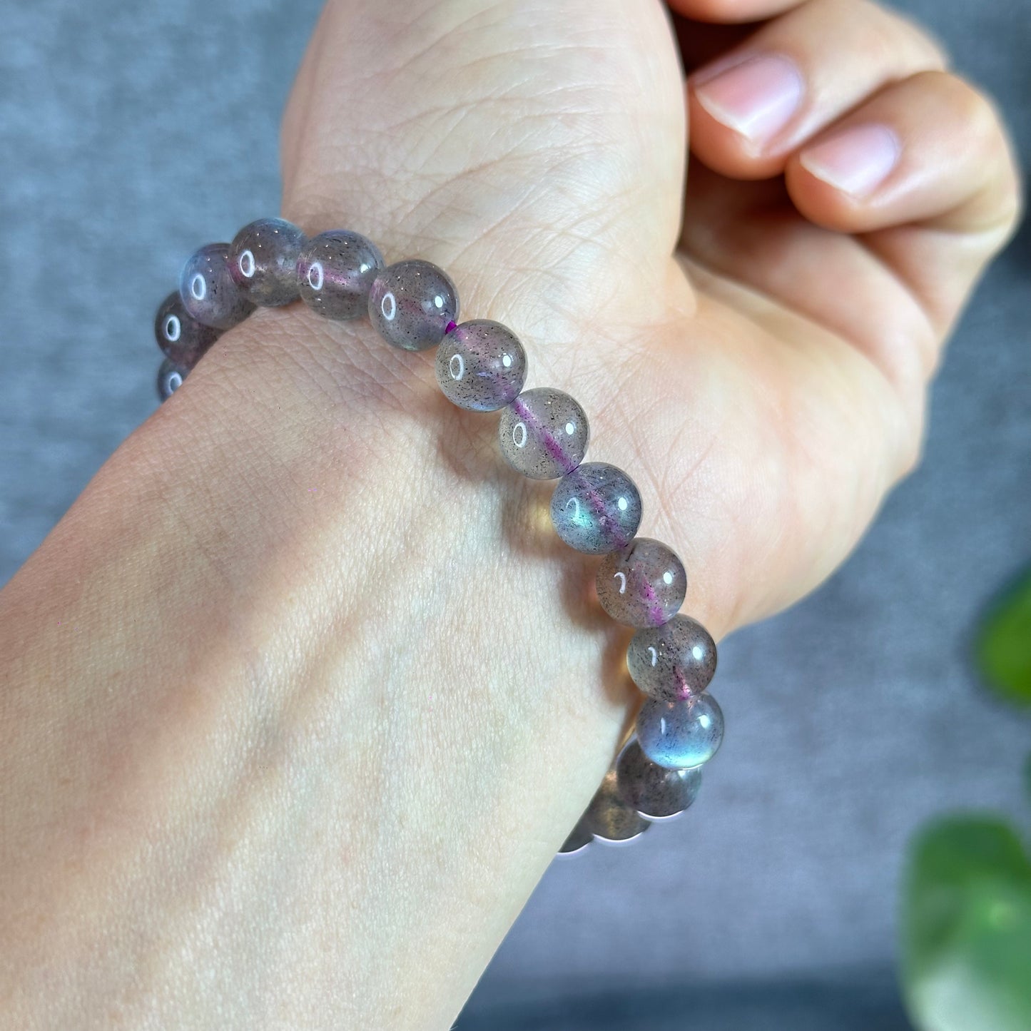 Pink Labradorite Bracelet Size 8.5 mm