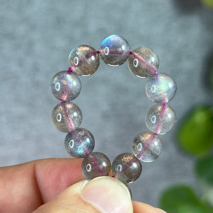 Pink Labradorite Bracelet Size 8.5 mm