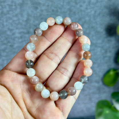 Mixed Moonstone Bracelet Size 8 mm