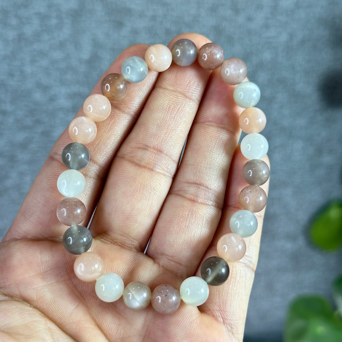 Mixed Moonstone Bracelet Size 8 mm