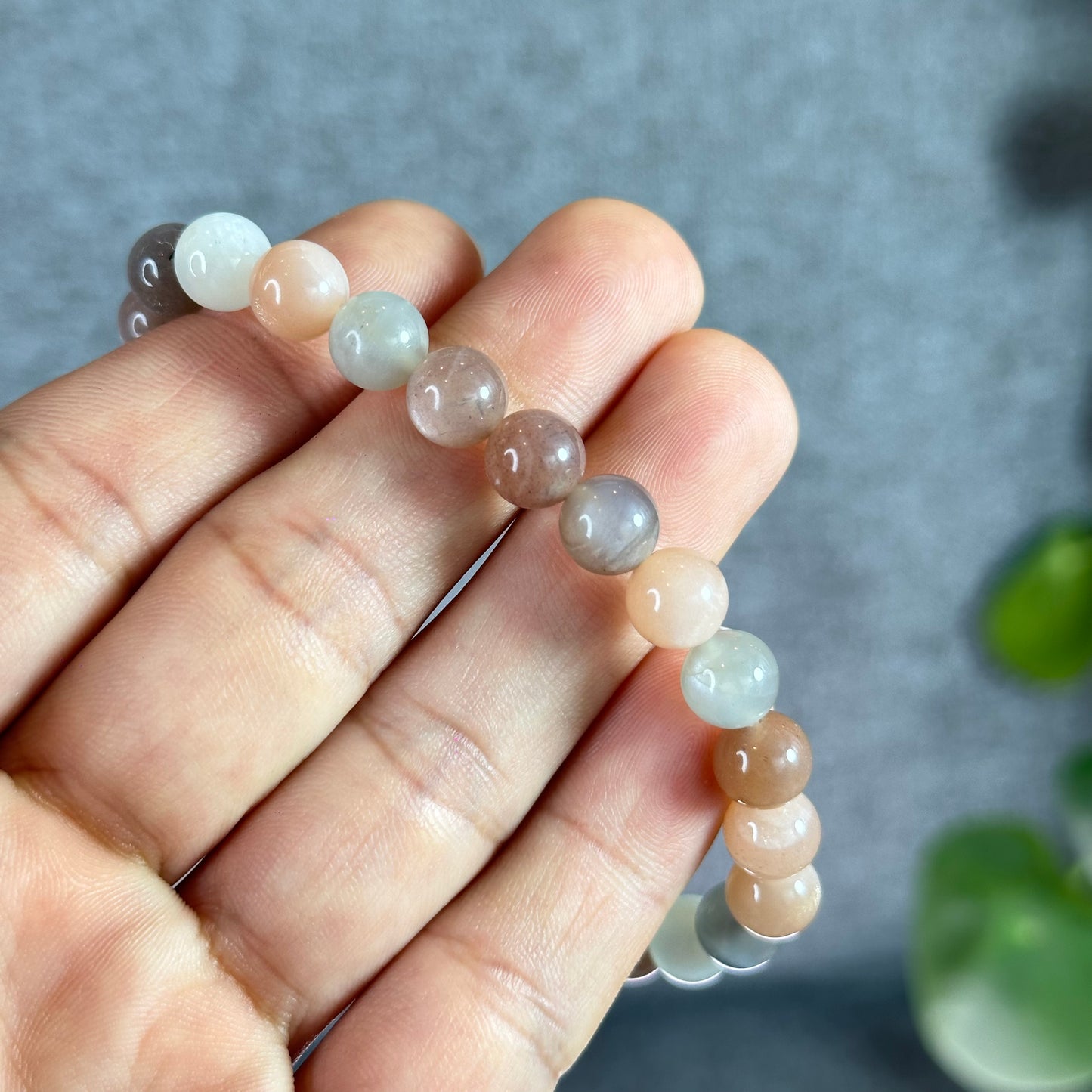 Mixed Moonstone Bracelet Size 8 mm