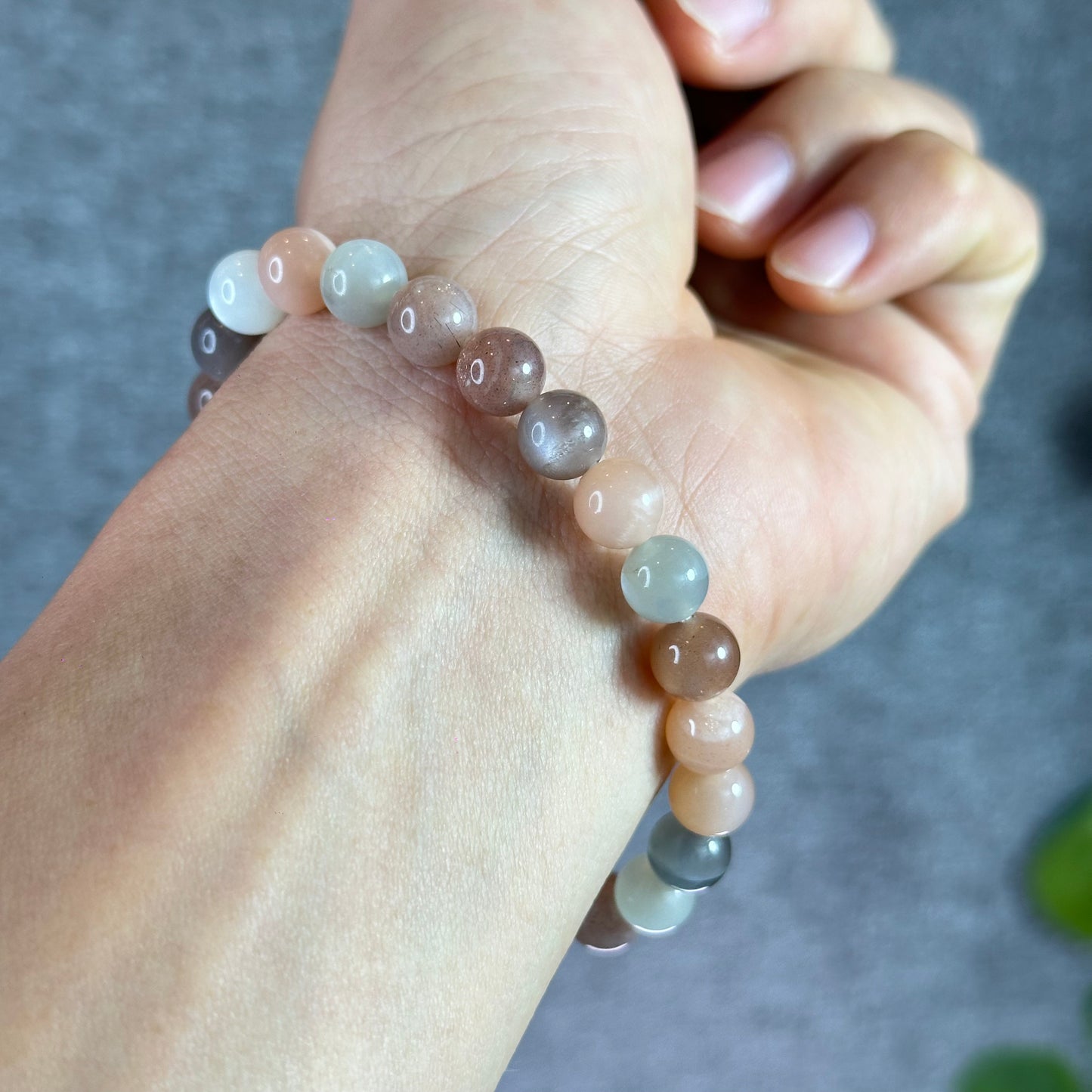 Mixed Moonstone Bracelet Size 8 mm