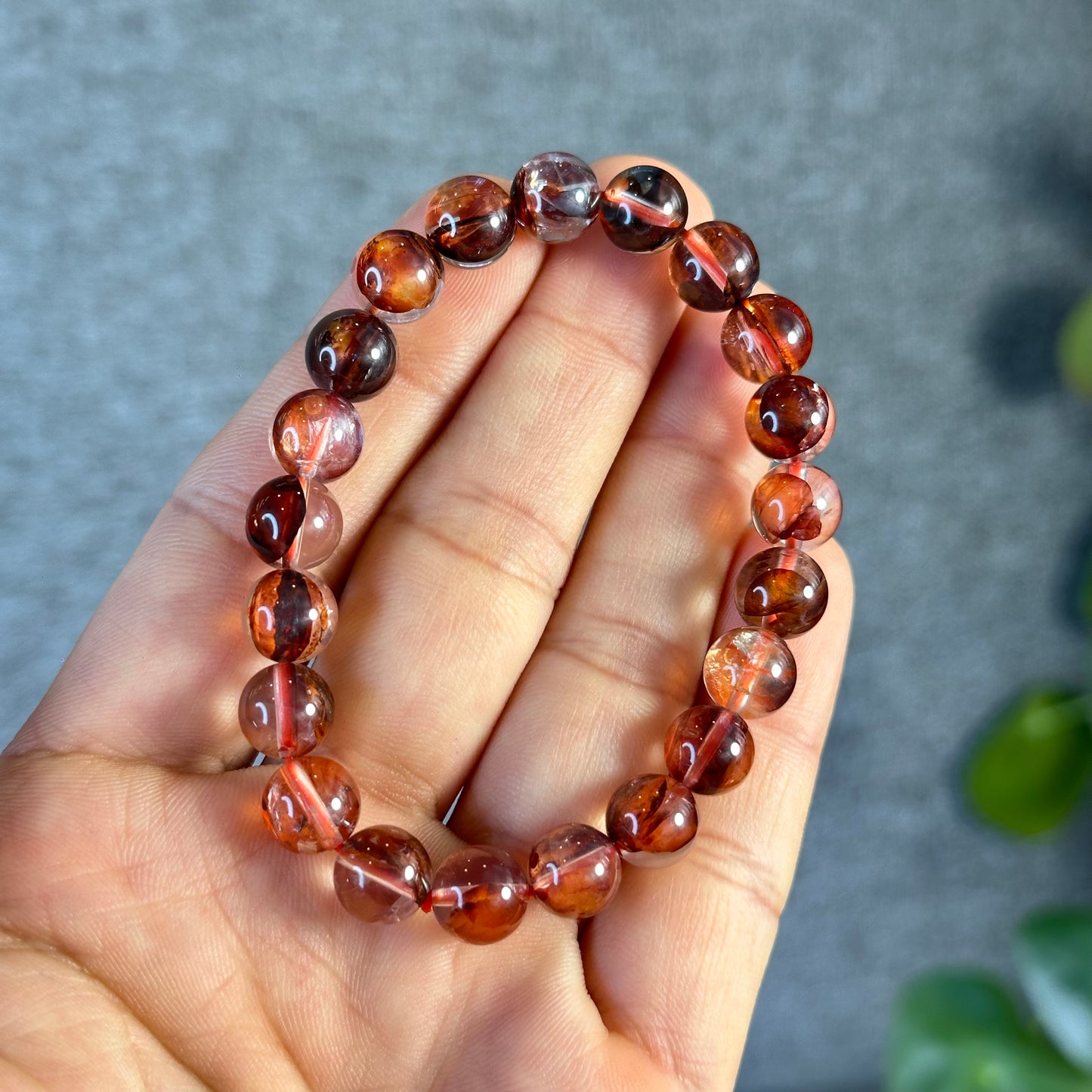 Fire Quartz Bracelet Size 8.8 mm