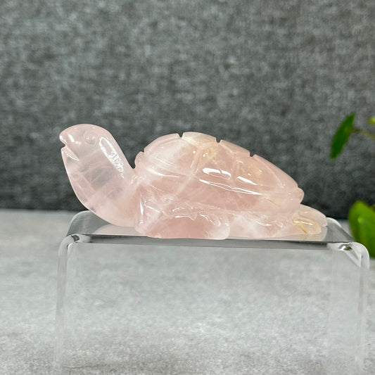 Natural Rose Quartz Turtle