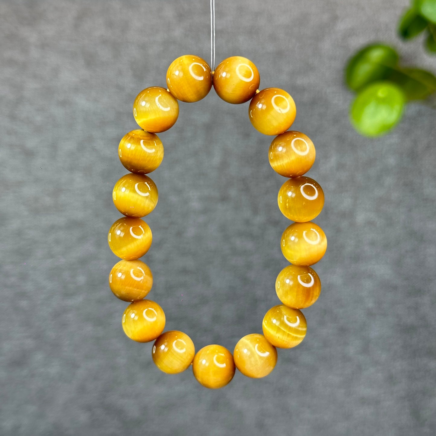 Natural Golden Center Tiger Eye Bracelet Size 12 mm