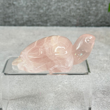 Natural Rose Quartz Turtle