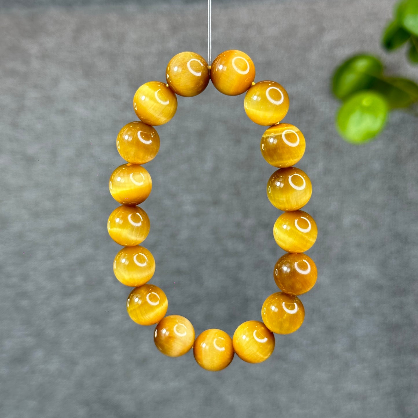 Natural Golden Center Tiger Eye Bracelet Size 12 mm