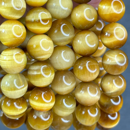 Natural Golden Center Tiger Eye Bracelet Size 12 mm