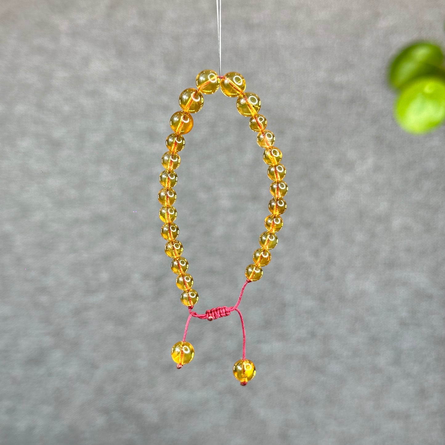 Natural Yellow Amber Translucent Bracelet Size 6 mm