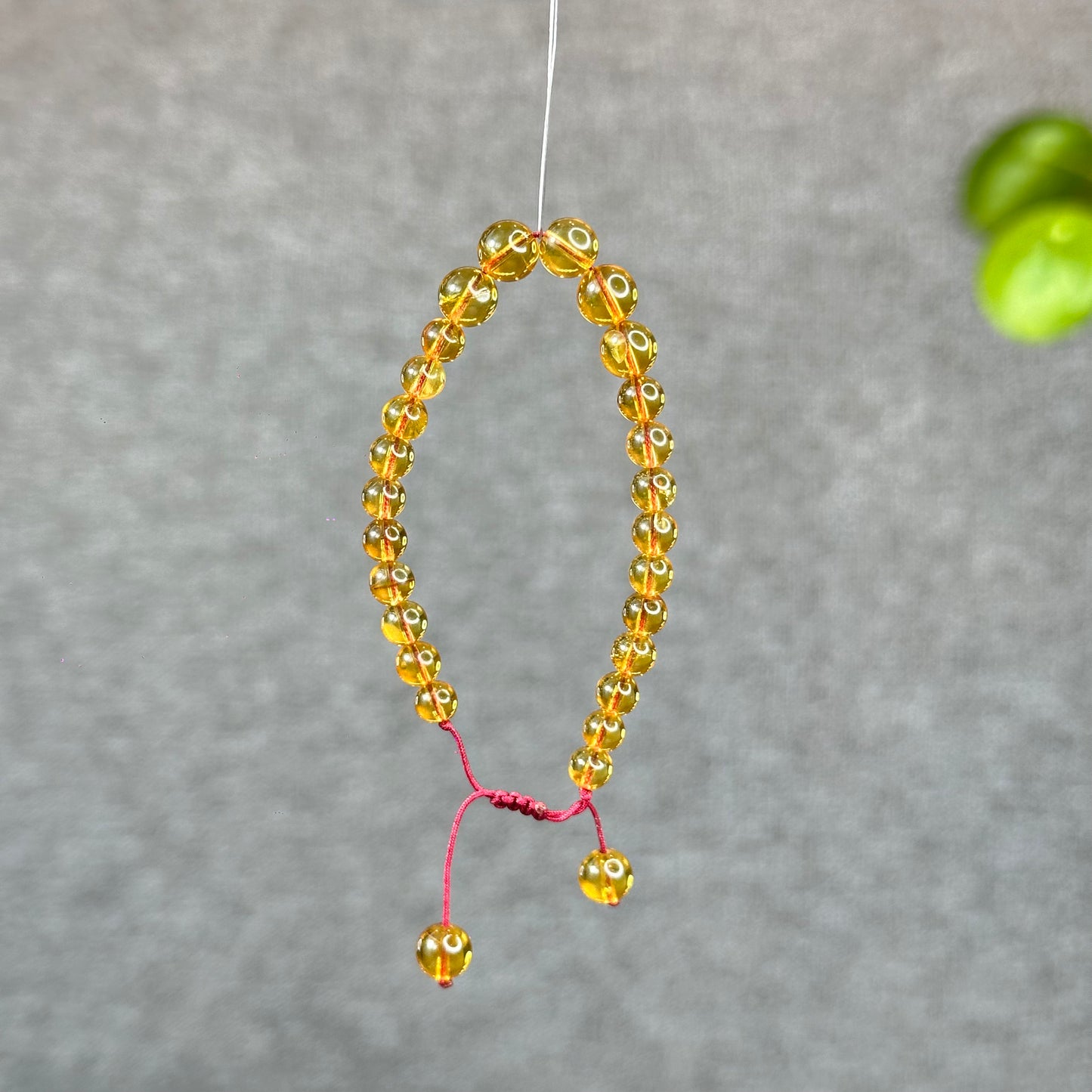 Natural Yellow Amber Translucent Bracelet Size 6 mm