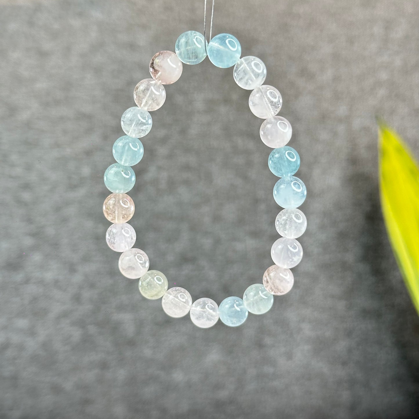 Natural Pastel Morganite Bracelet Size 8.5 mm