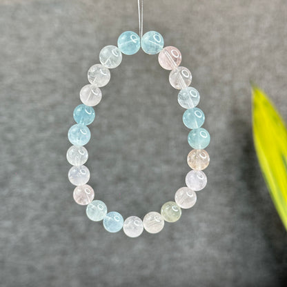 Natural Pastel Morganite Bracelet Size 8.5 mm