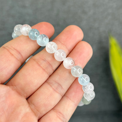 Natural Pastel Morganite Bracelet Size 8.5 mm
