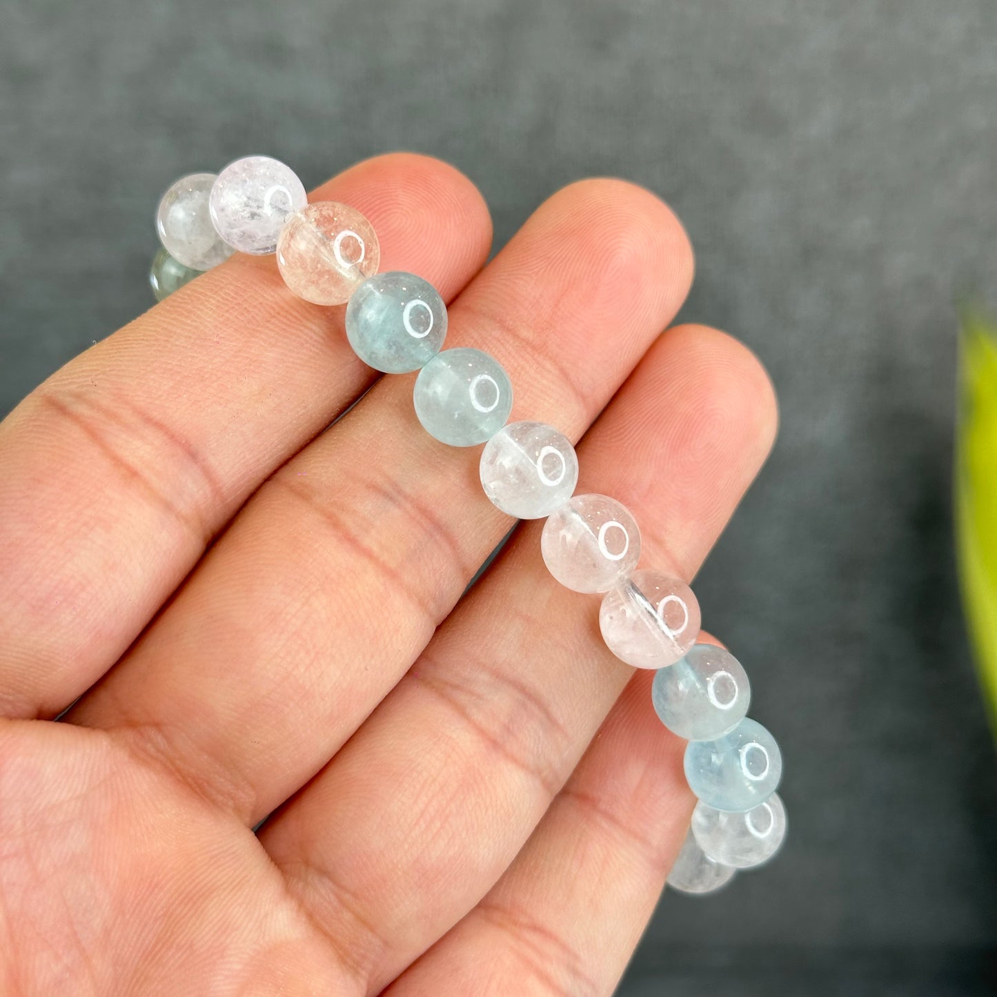Natural Pastel Morganite Bracelet Size 8.5 mm