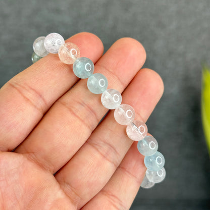 Natural Pastel Morganite Bracelet Size 8.5 mm