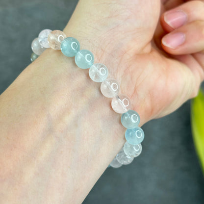 Natural Pastel Morganite Bracelet Size 8.5 mm