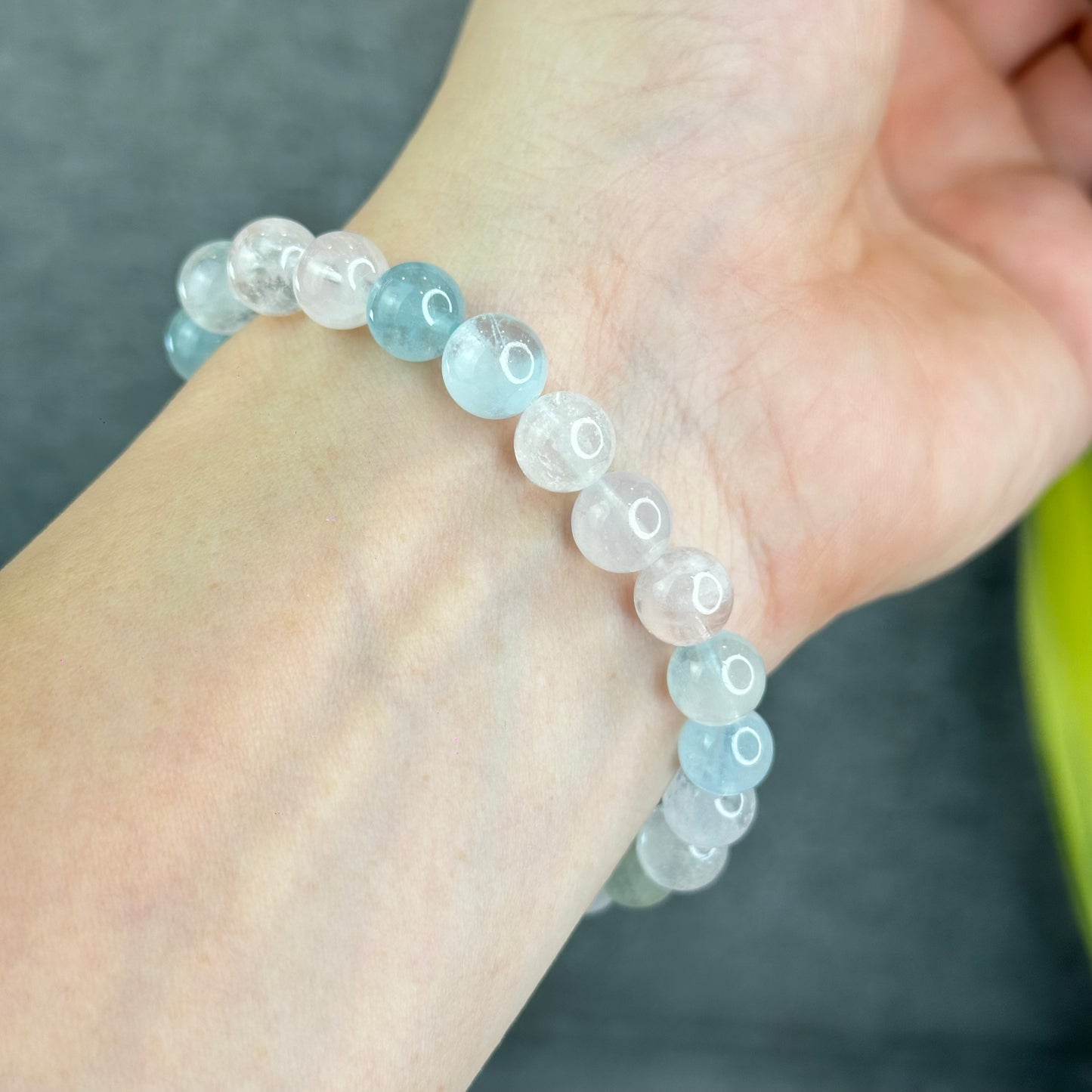 Natural Pastel Morganite Bracelet Size 8.5 mm
