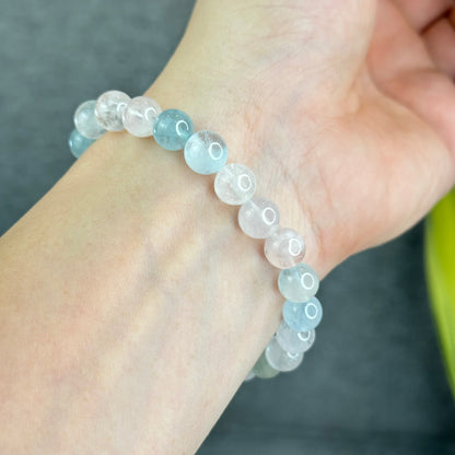Natural Pastel Morganite Bracelet Size 8.5 mm