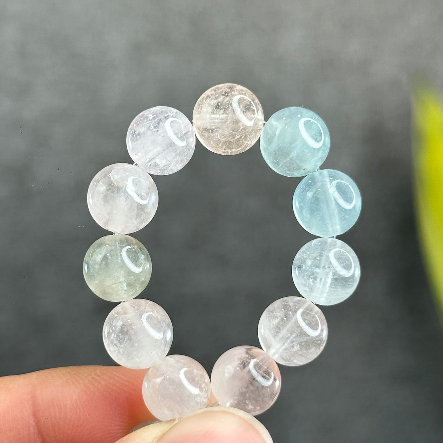 Natural Pastel Morganite Bracelet Size 8.5 mm
