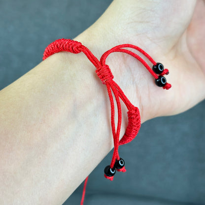 Natural Moss Agate Charm Briaded Bracelet