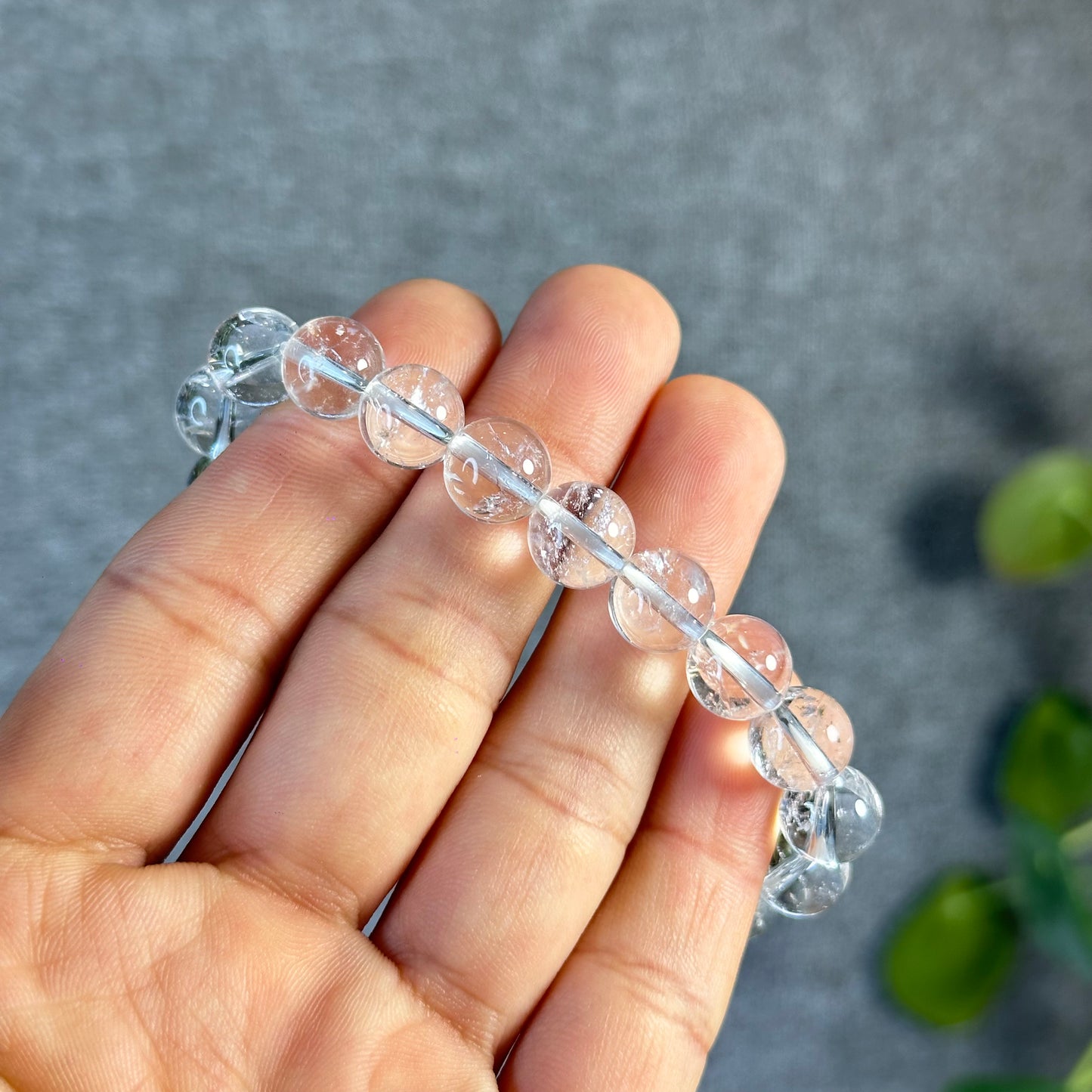 Clear Quartz Bracelet Size 9.5 mm