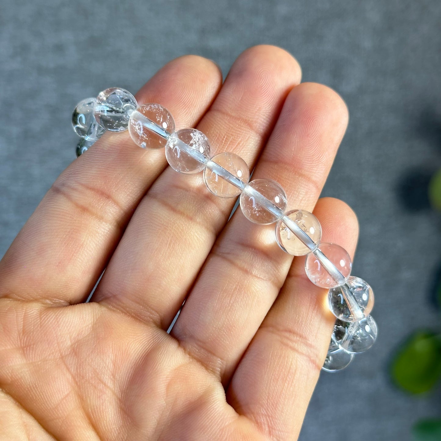 Clear Quartz Bracelet Size 9.5 mm