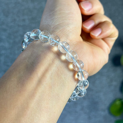 Clear Quartz Bracelet Size 9.5 mm