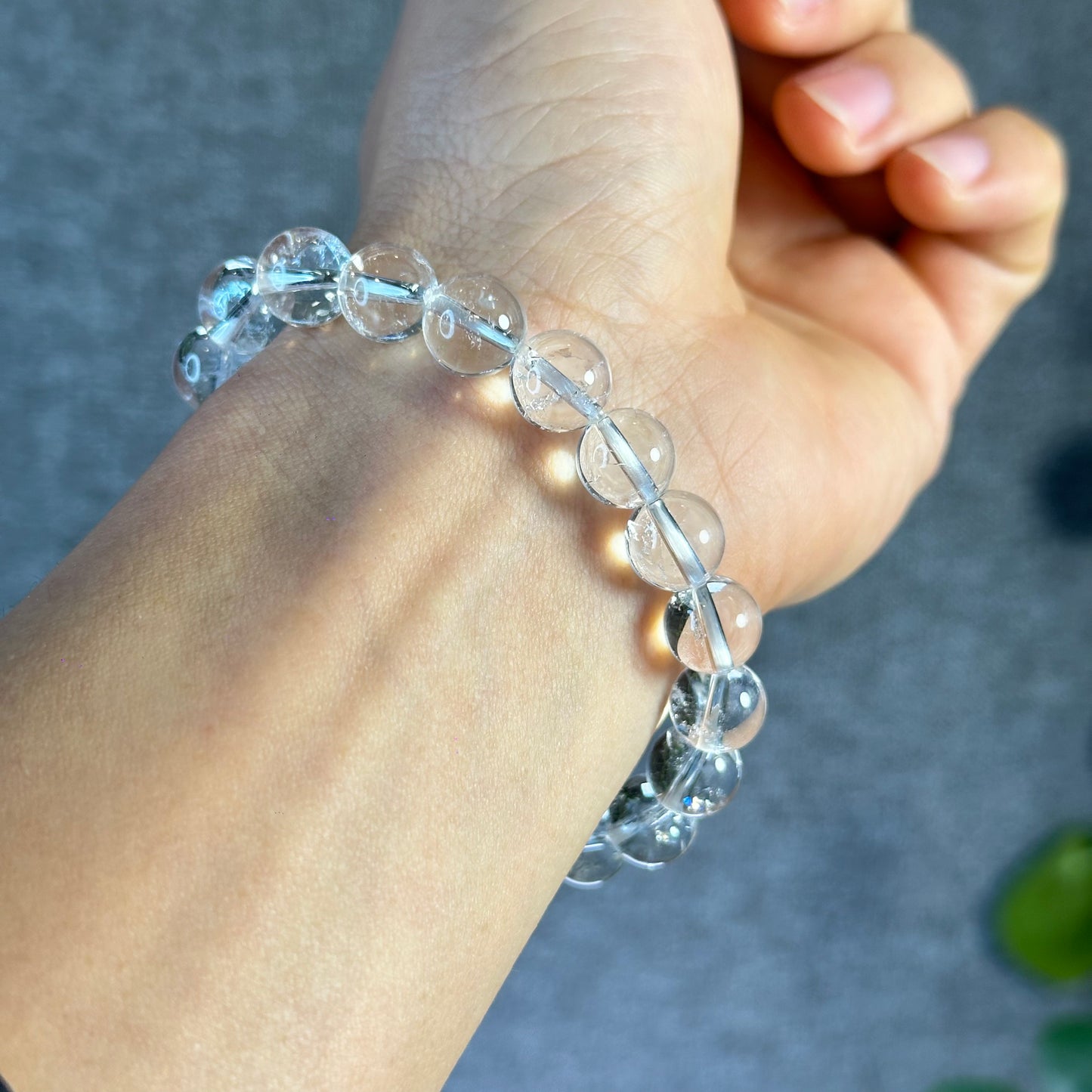 Clear Quartz Bracelet Size 9.5 mm