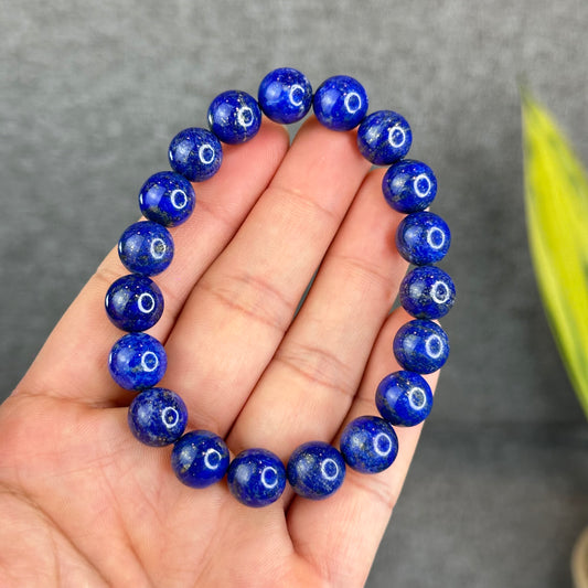 Natural Lapis Lazuli Bracelet Size 10.5 mm