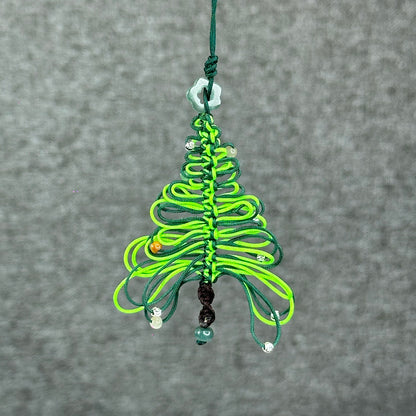Natural Blue Water Jadeite Jade Hand Braided Christmas Tree