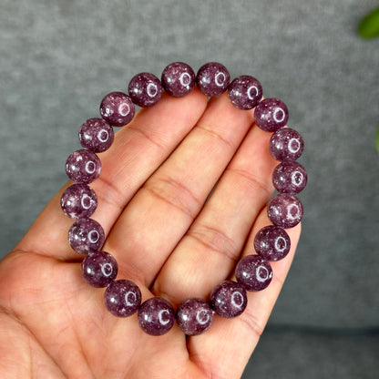 Natural Lepidolite Bracelet Size 10 mm
