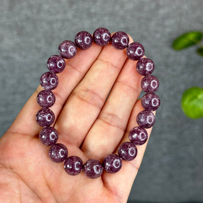 Natural Lepidolite Bracelet Size 10 mm