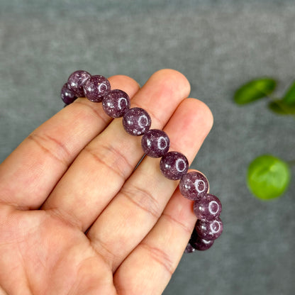 Natural Lepidolite Bracelet Size 10 mm
