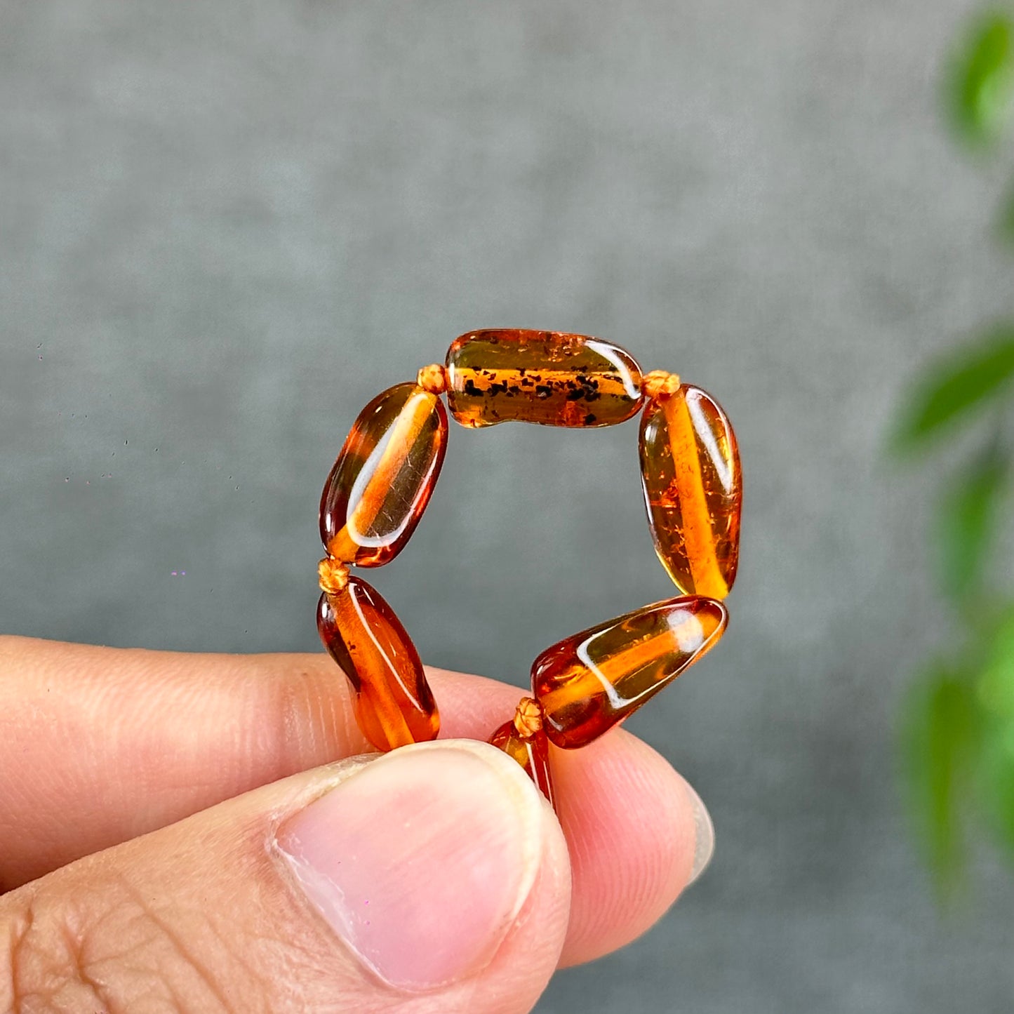 Natural Amber Necklace and Bracelet with Pendant for Kids