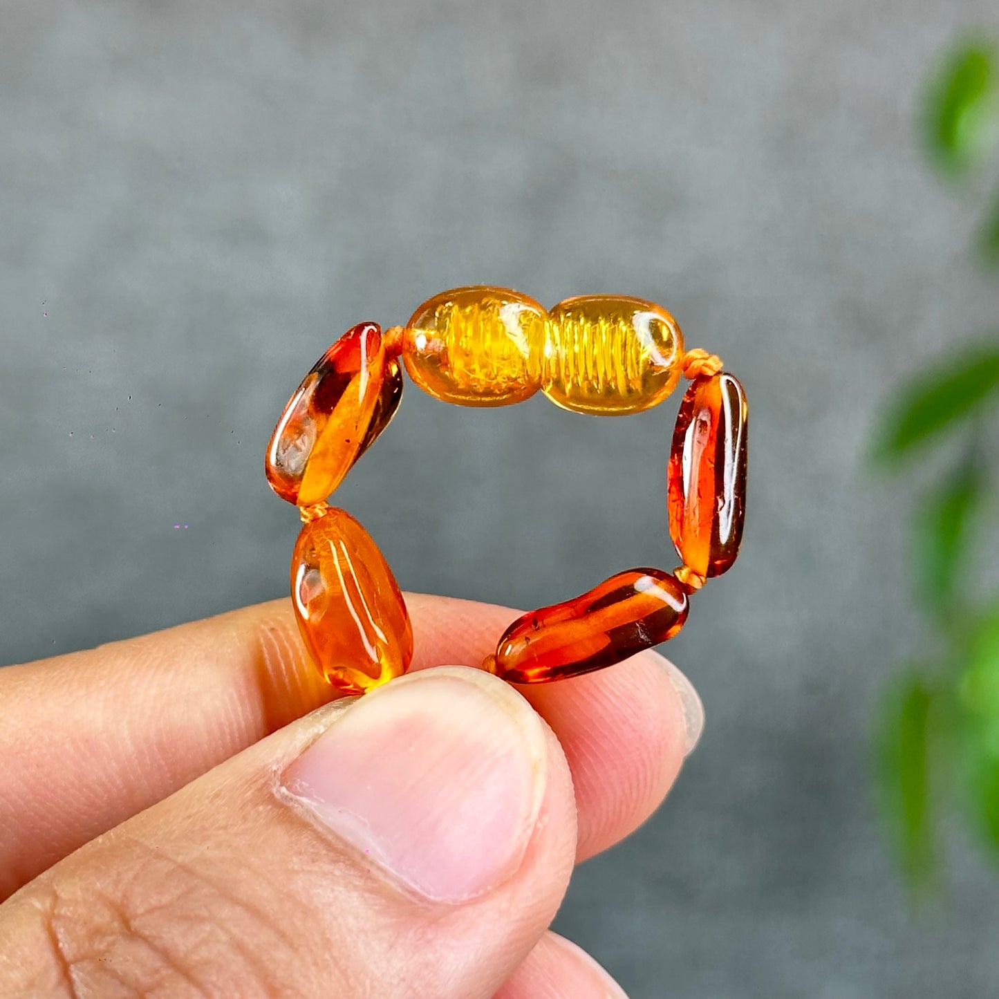 Natural Amber Necklace and Bracelet with Pendant for Kids