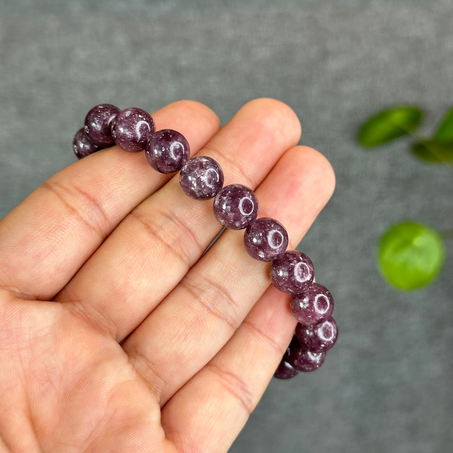 Natural Lepidolite Bracelet Size 10 mm