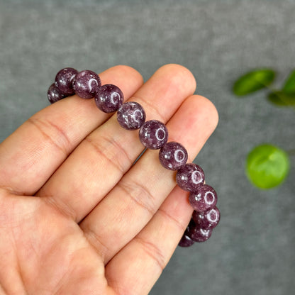 Natural Lepidolite Bracelet Size 10 mm