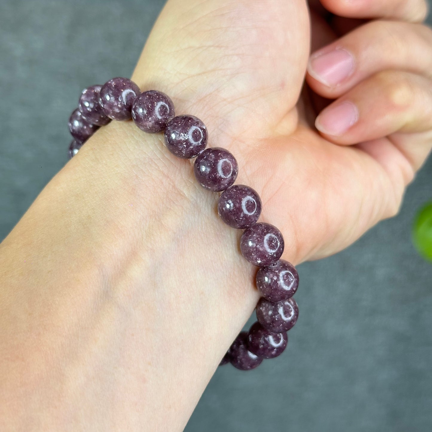 Natural Lepidolite Bracelet Size 10 mm