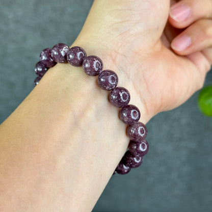 Natural Lepidolite Bracelet Size 10 mm