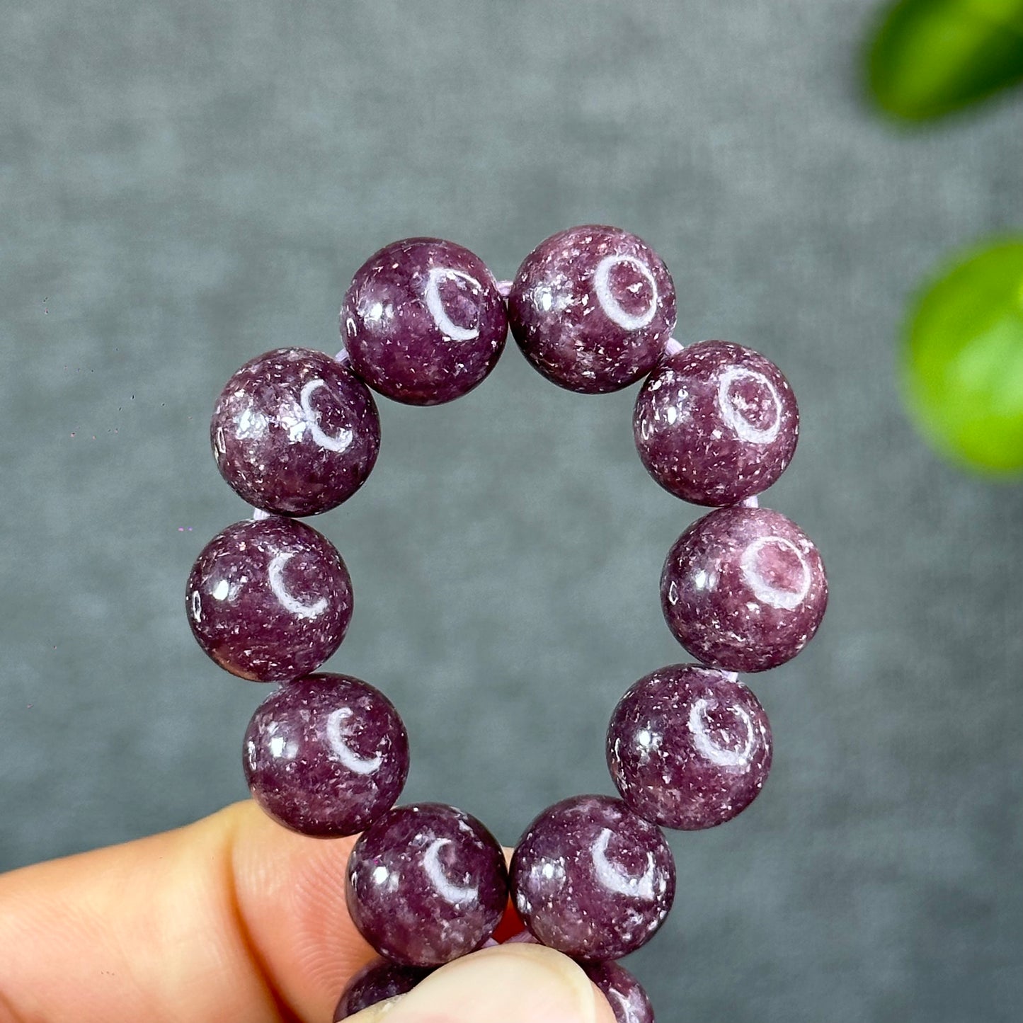 Natural Lepidolite Bracelet Size 10 mm